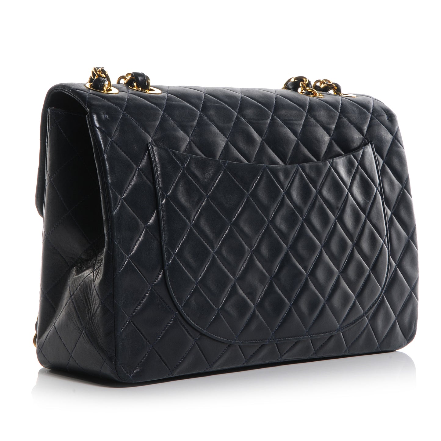 Lambskin XL Jumbo Flap Navy