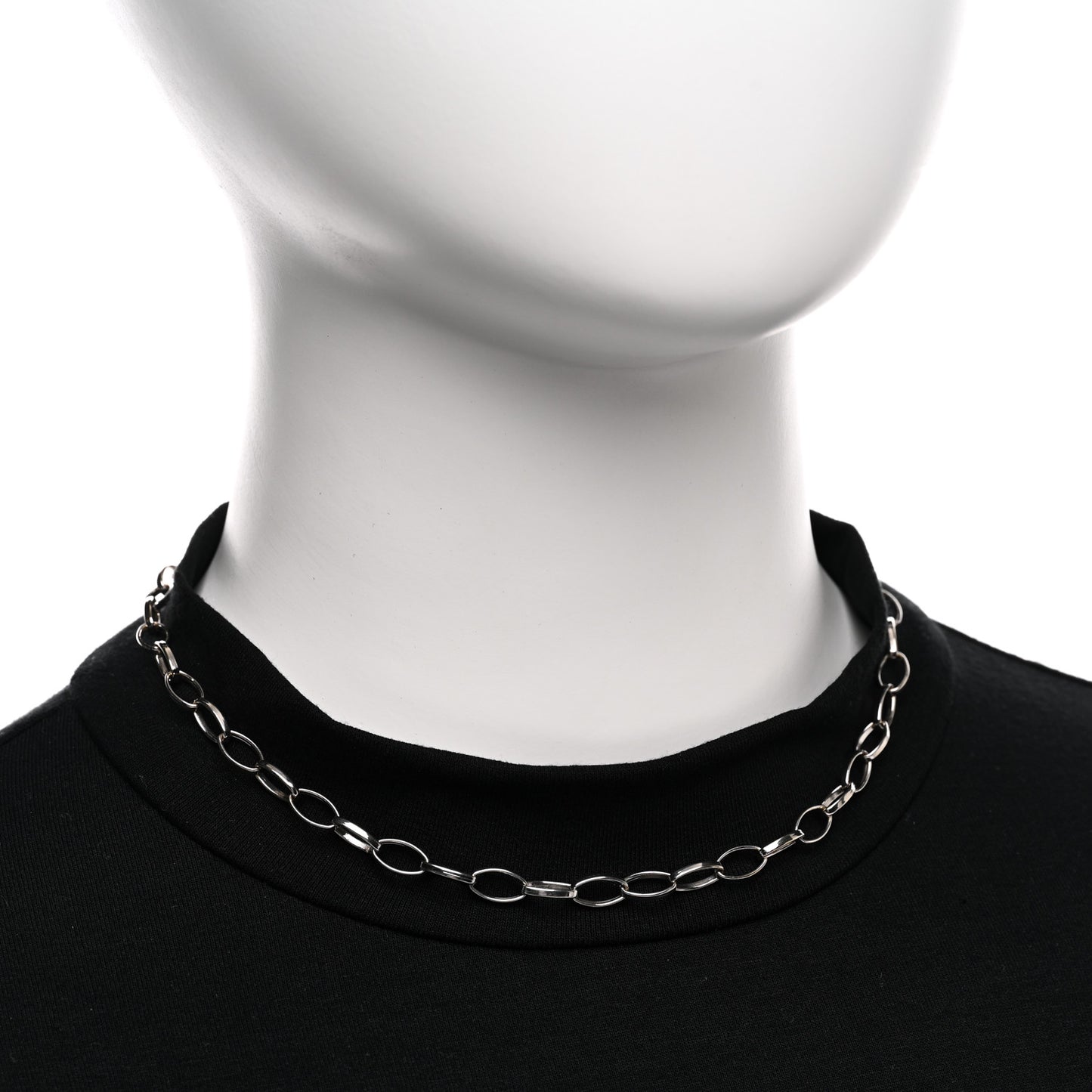 18K White Gold Medium Edith Link Necklace