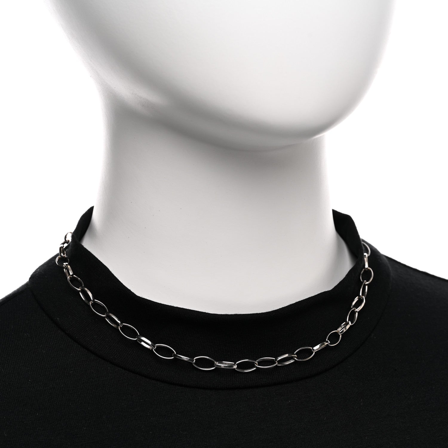 Jennifer Meyer 18K White Gold Medium Edith Link Necklace 2 of 5