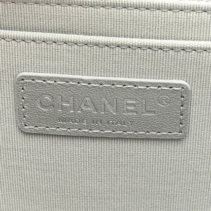 Chanel Metallic Lambskin Quilted XXL Travel Flap Bag Silver 6 of 9