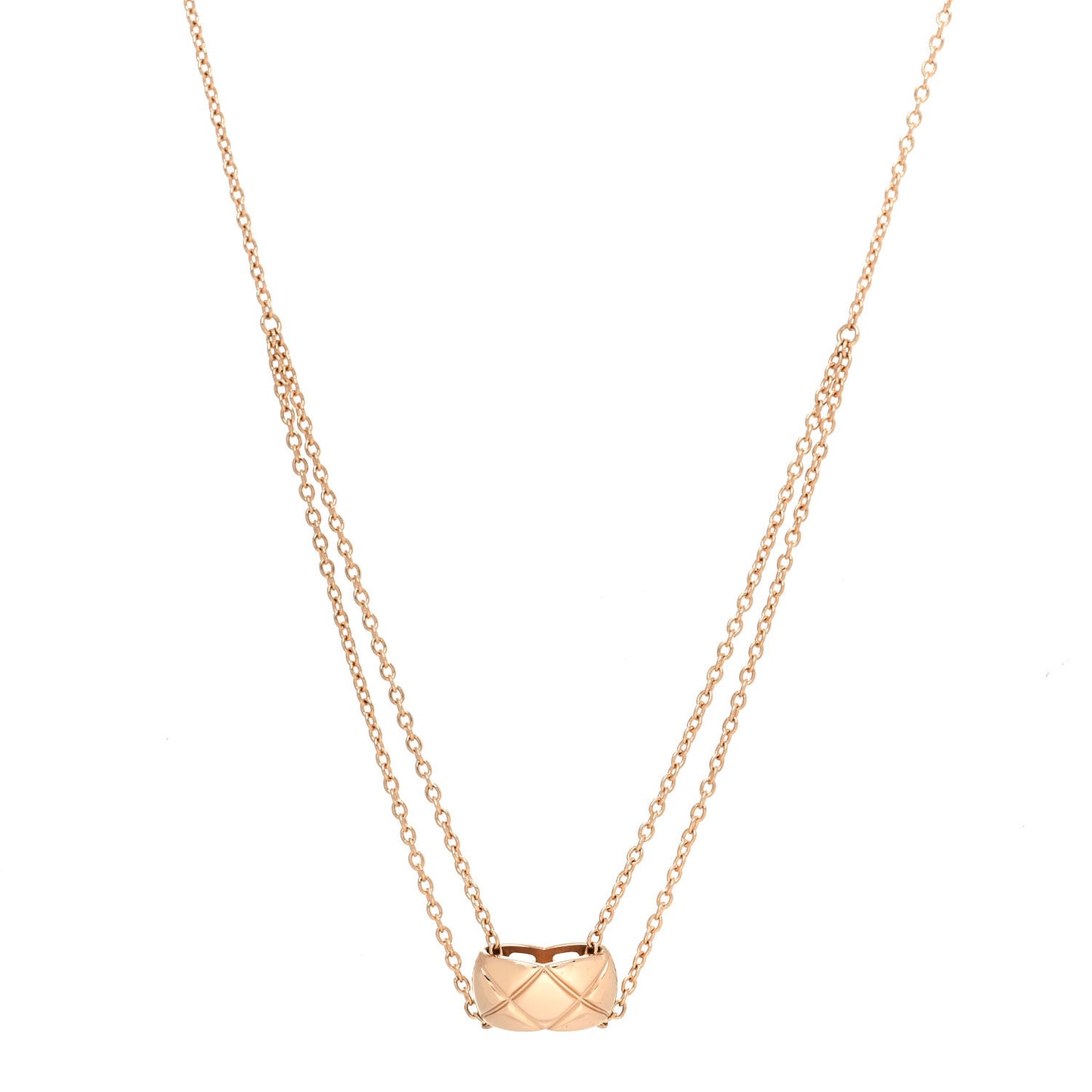 18K Beige Gold Coco Crush Pendant Necklace