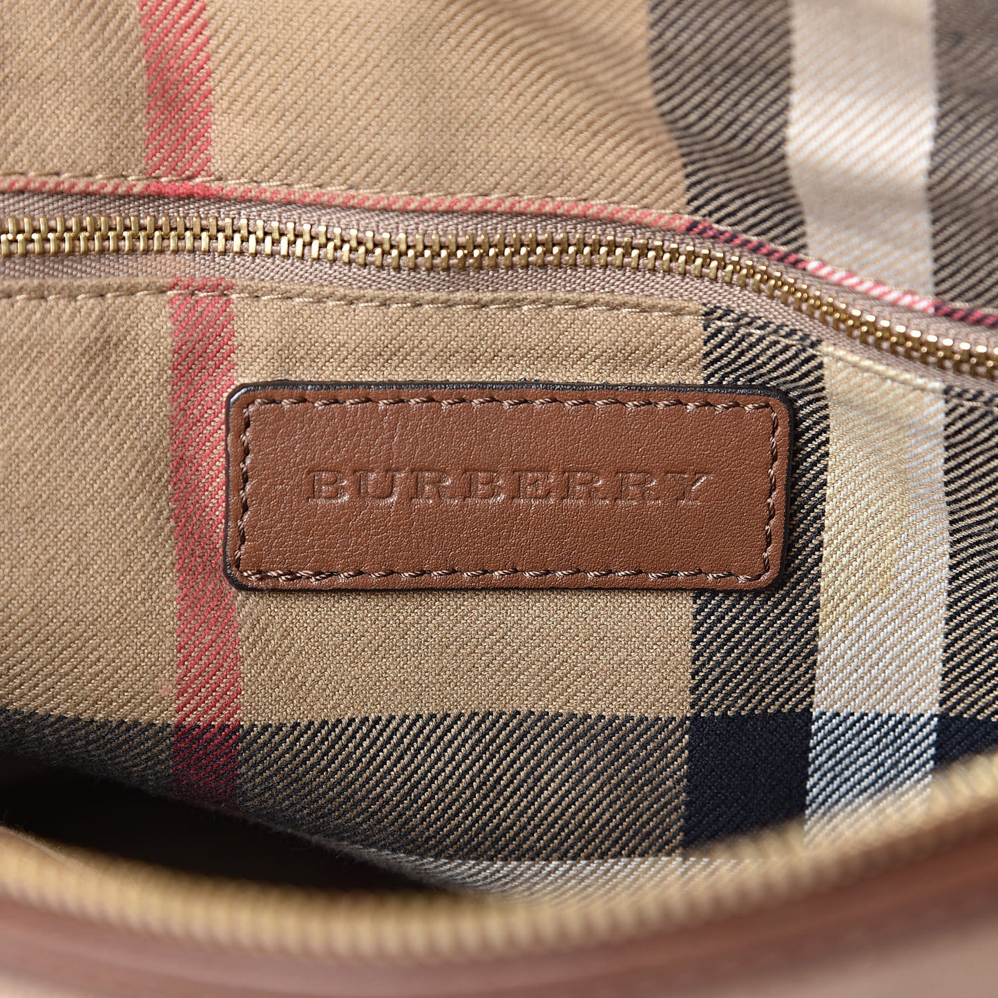 Calfskin House Check Small Salisbury Tote Brown