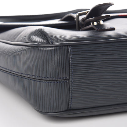 Louis Vuitton Epi Christopher Messenger Navy Stripes 5 of 9