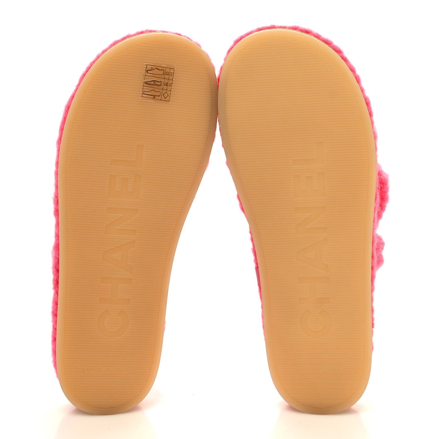 Cord Lambskin Quilted Logo Sandals 38 Pink