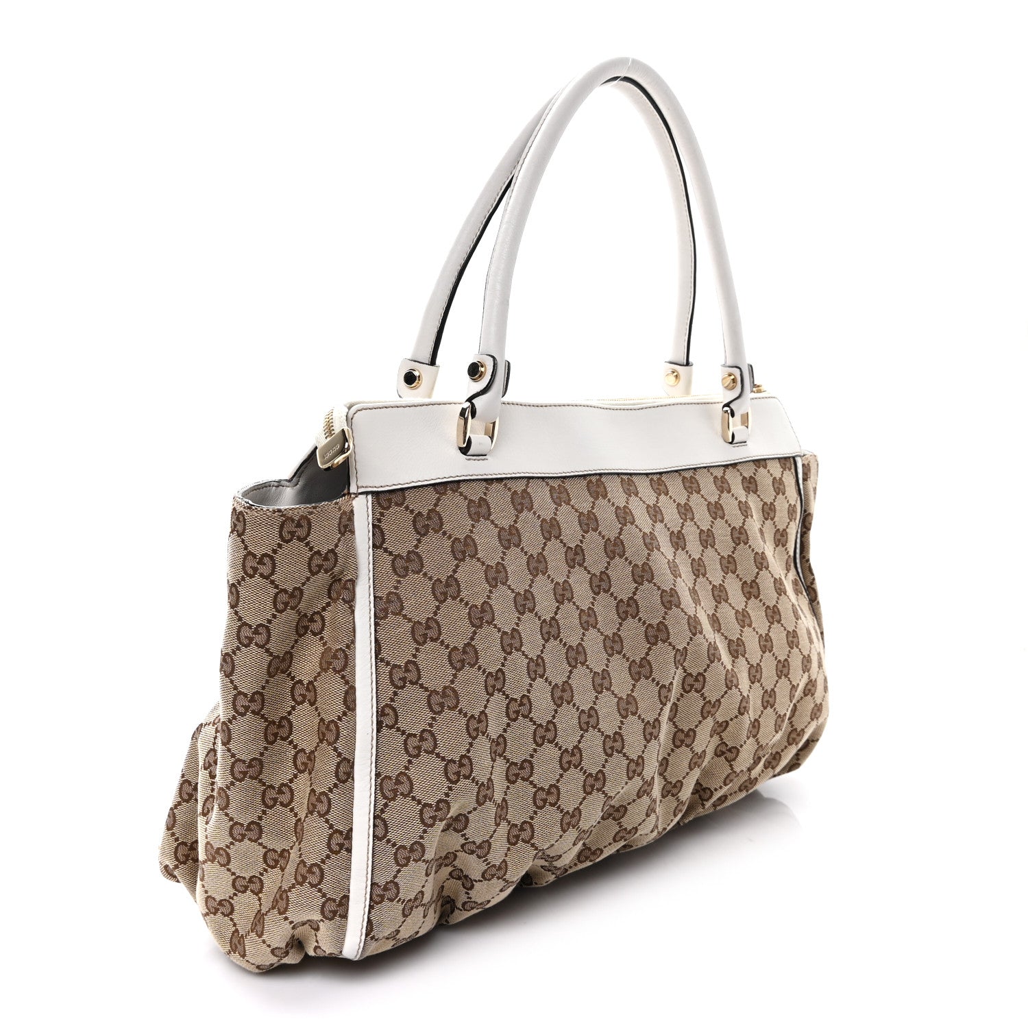 Gucci Monogram D Gold Tote  White 3 of 10