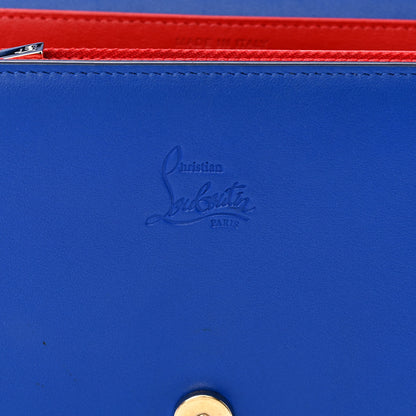 Christian Louboutin Calfskin Spikes Paloma Clutch Blue 13 of 17
