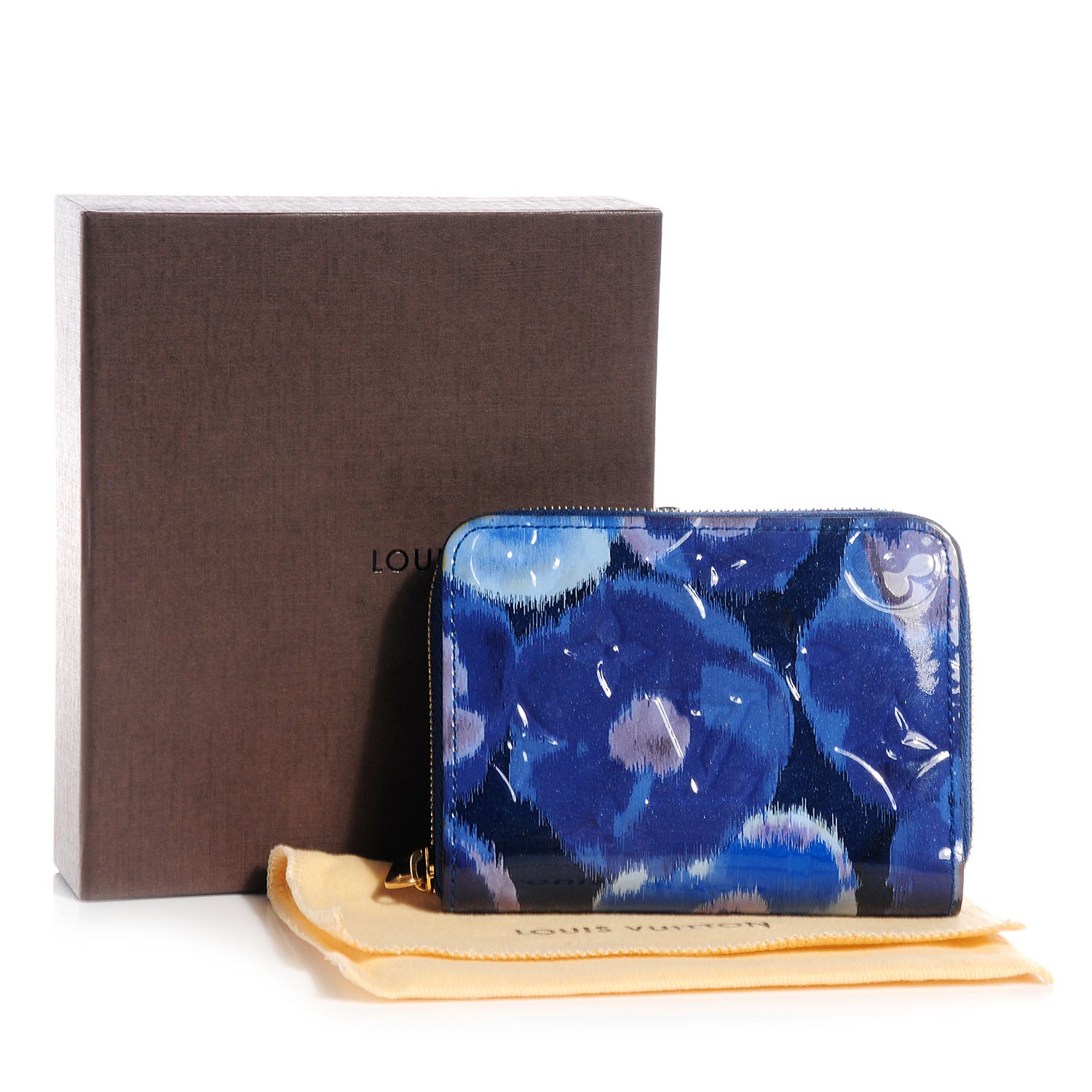 Louis Vuitton Vernis Ikat Zippy Coin Purse Grand Blue 8 of 8