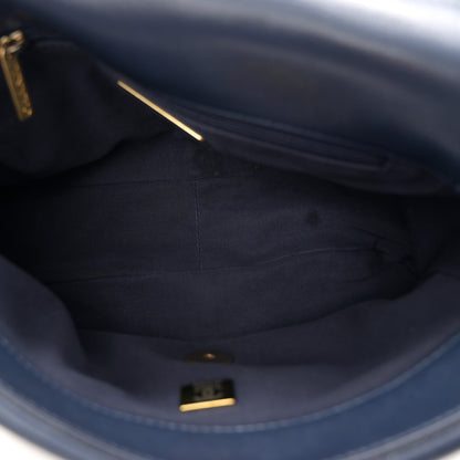 Chanel Lambskin Quilted Medium Chanel 19 Flap Navy Blue 5 of 11