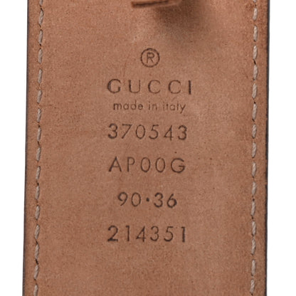 Gucci Calfskin Interlocking G 37mm Belt 90 36 Mystic White 5 of 5