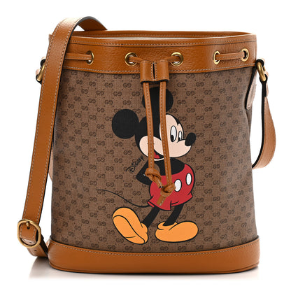 Gucci X DISNEY Mini Vintage GG Supreme Monogram Bucket Bag Beige Vintage Sun Oil 1 of 12