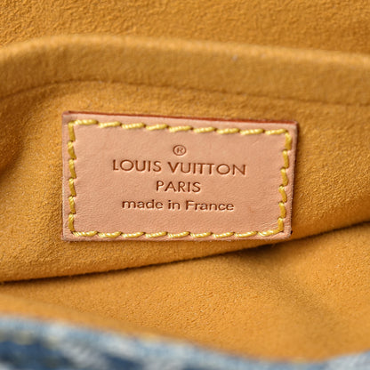 Louis Vuitton Monogram Denim Sac Plat Blue 6 of 12