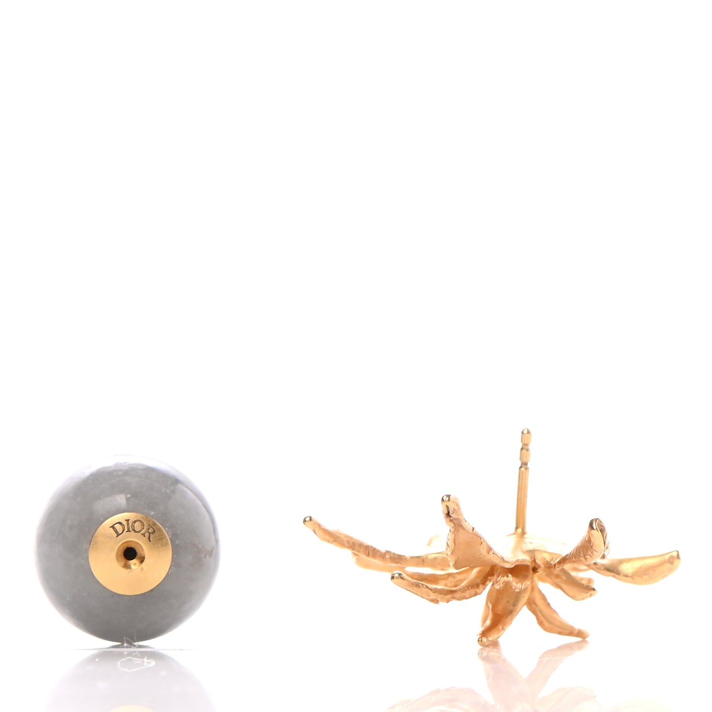 Pearl Tribal Flower Earring Grey