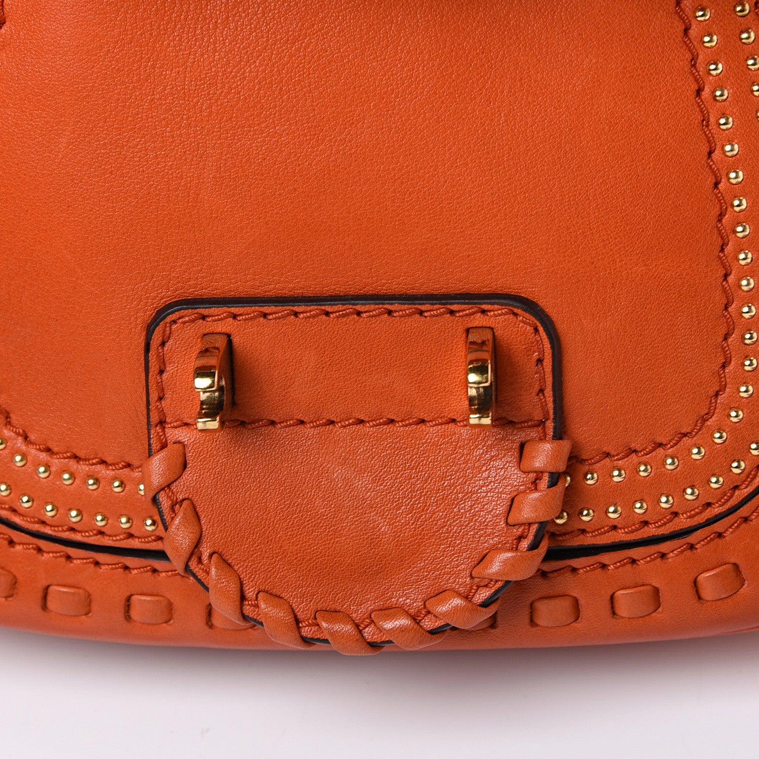 Gucci Calfskin Small Snaffle Bit Shoulder Bag Orange 8 of 12