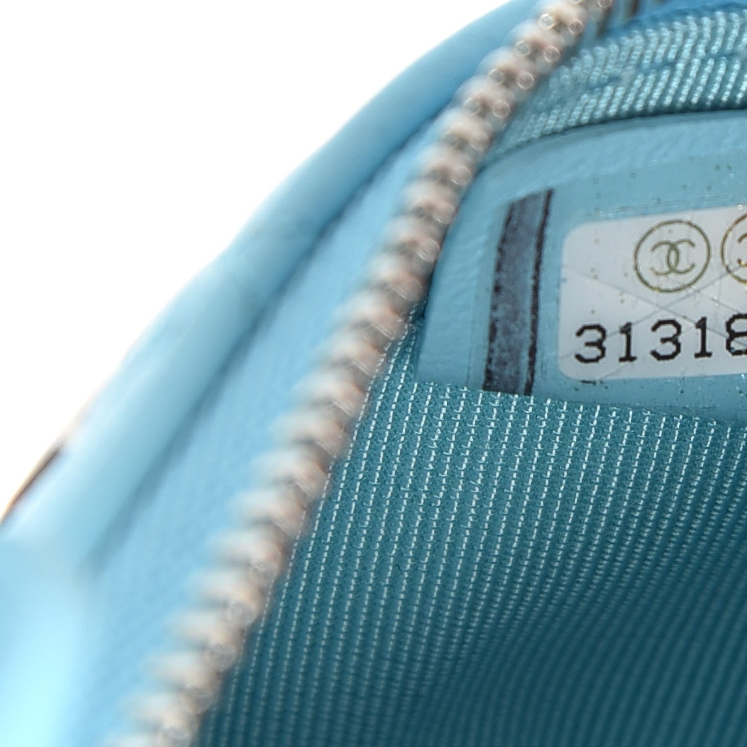 Chanel Lambskin Quilted Arm Coin Purse Neon Blue 7 of 10