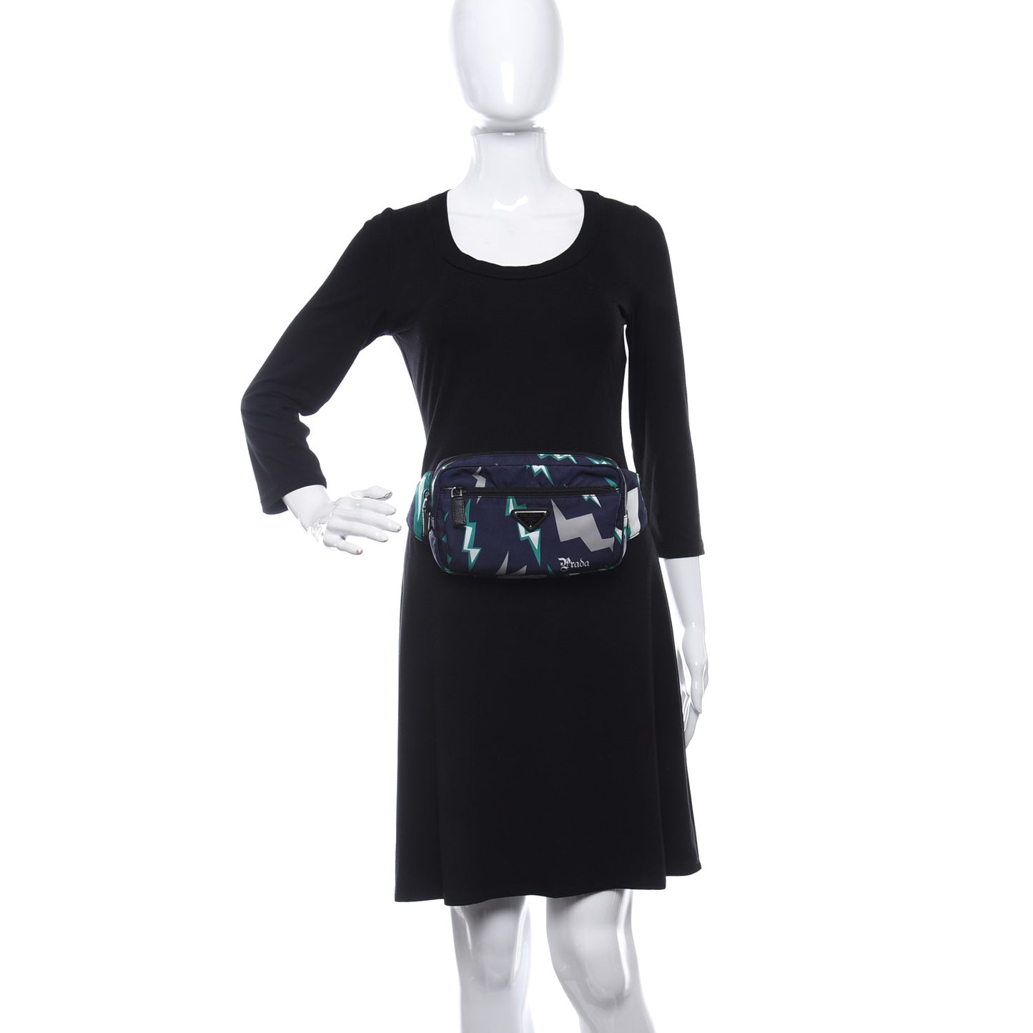 X UNIVERSAL STUDIOS Tessuto Nylon Thunder Frankenstein Belt Bag Blu Smeraldo