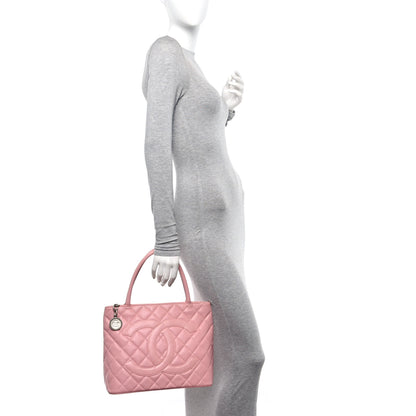 Chanel Caviar Quilted Medallion Tote Light Pink 2 of 11