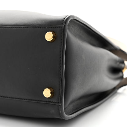 Fendi Vitello Tahiti Burro Large Peekaboo Iconic Essentially Satchel Black Corda 11 of 11