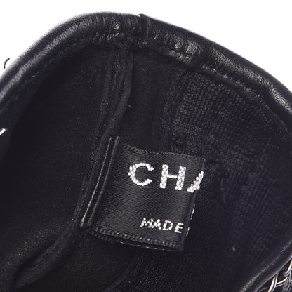 Chanel Lambskin Fringe Fingerless Gloves 8 Black 4 of 7