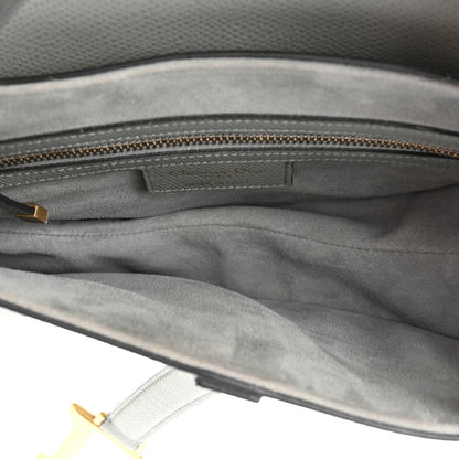 Christian Dior Grained Calfskin Saddle Bag Grey Stone 5 of 13