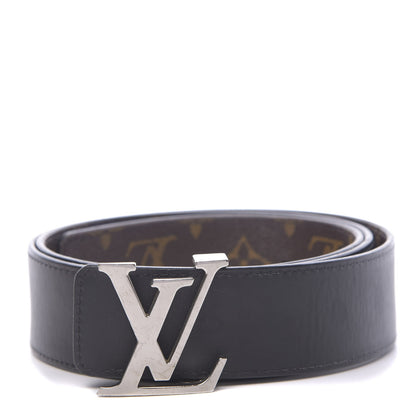 Louis Vuitton Calfskin Monogram 40mm LV Initiales Reversible Belt 95 38 Black 1 of 7