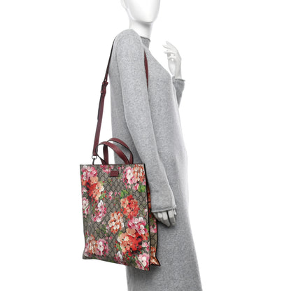 Gucci Soft GG Supreme Monogram Blooms Vertical Tote Beige Multicolor Dry Rose 2 of 10