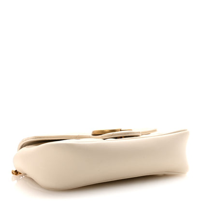 Gucci Calfskin Matelasse Super Mini GG Marmont Shoulder Bag White 4 of 10