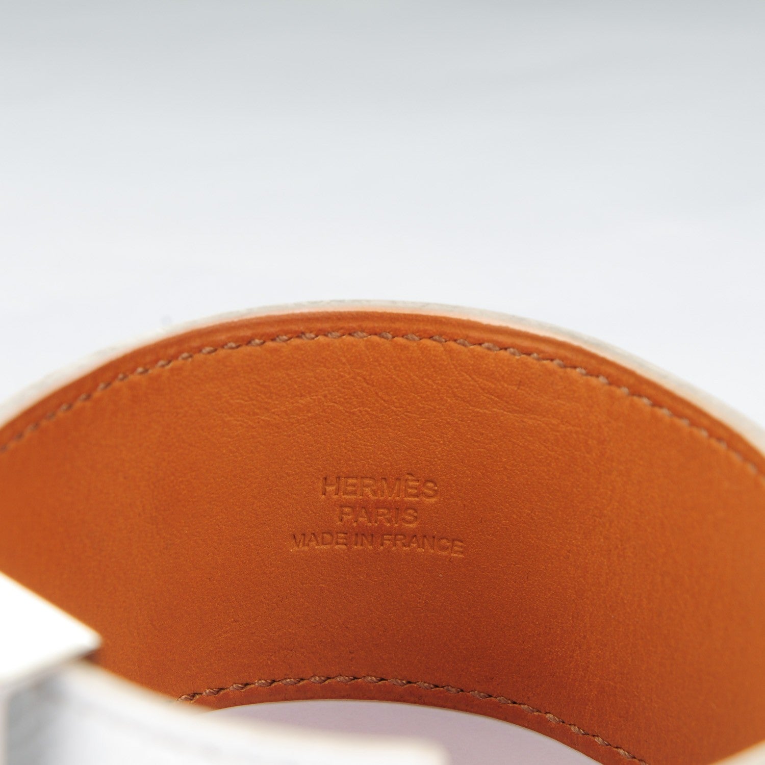 Hermes Epsom Collier de Chien CDC Bracelet S White 4 of 7