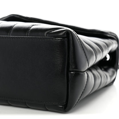Saint Laurent Calfskin Y Quilted Monogram Monochrome Small Loulou Chain Satchel Black 9 of 9