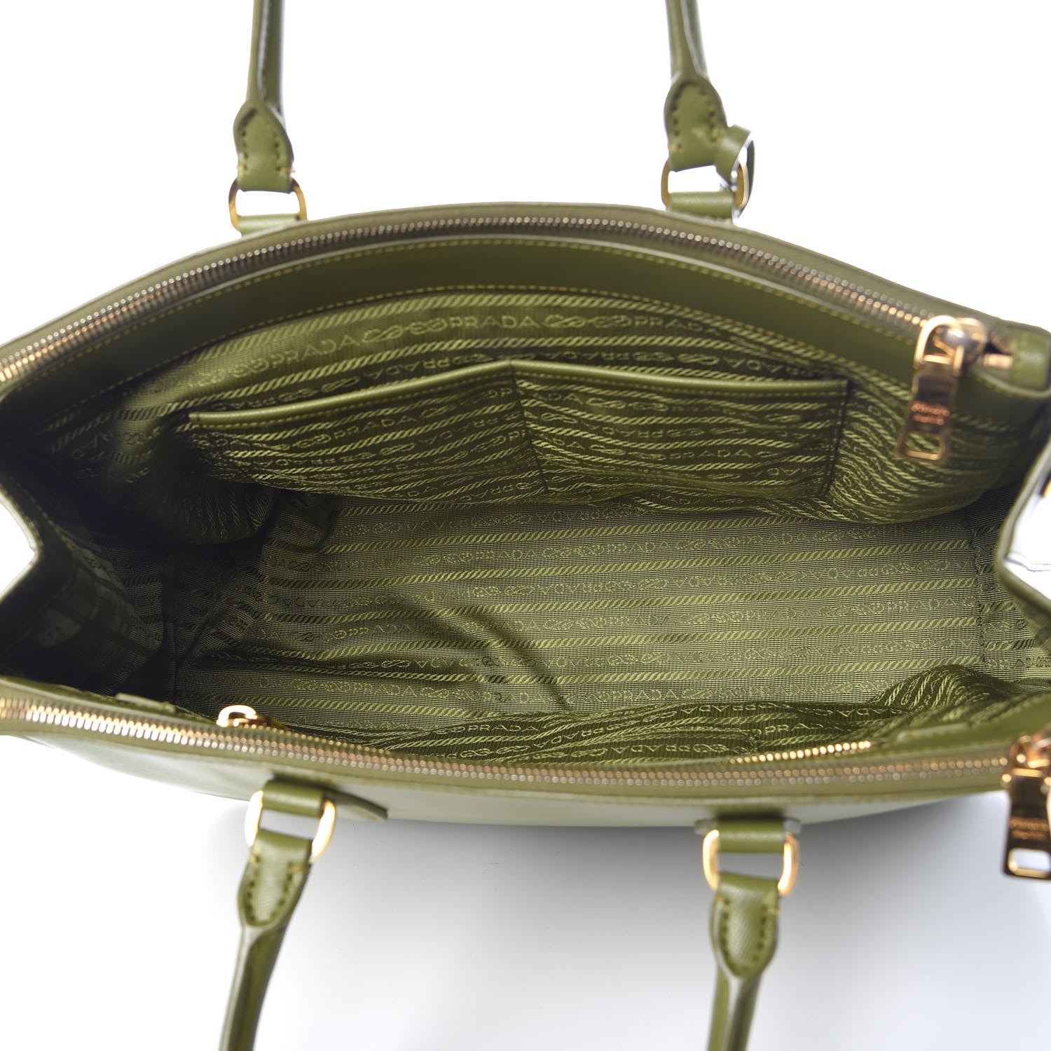 Prada Saffiano Large Galleria Double Zip Tote Edera 5 of 15