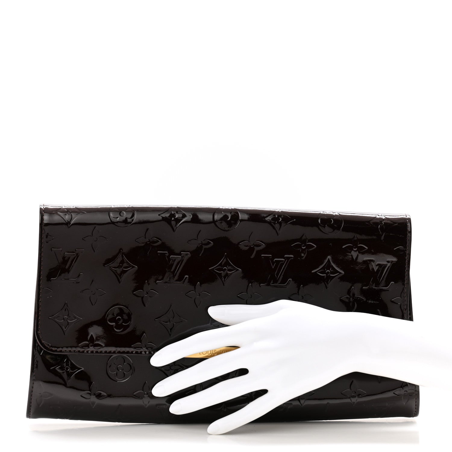 Louis Vuitton Vernis Robertson Clutch Amarante 2 of 9