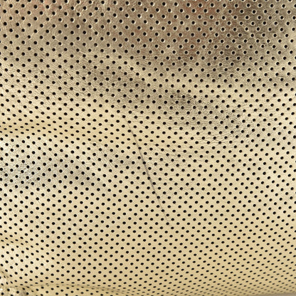 Chanel Metallic Crackled Calfskin Perforated Drill Shoulder Bag Gold 10 of 10