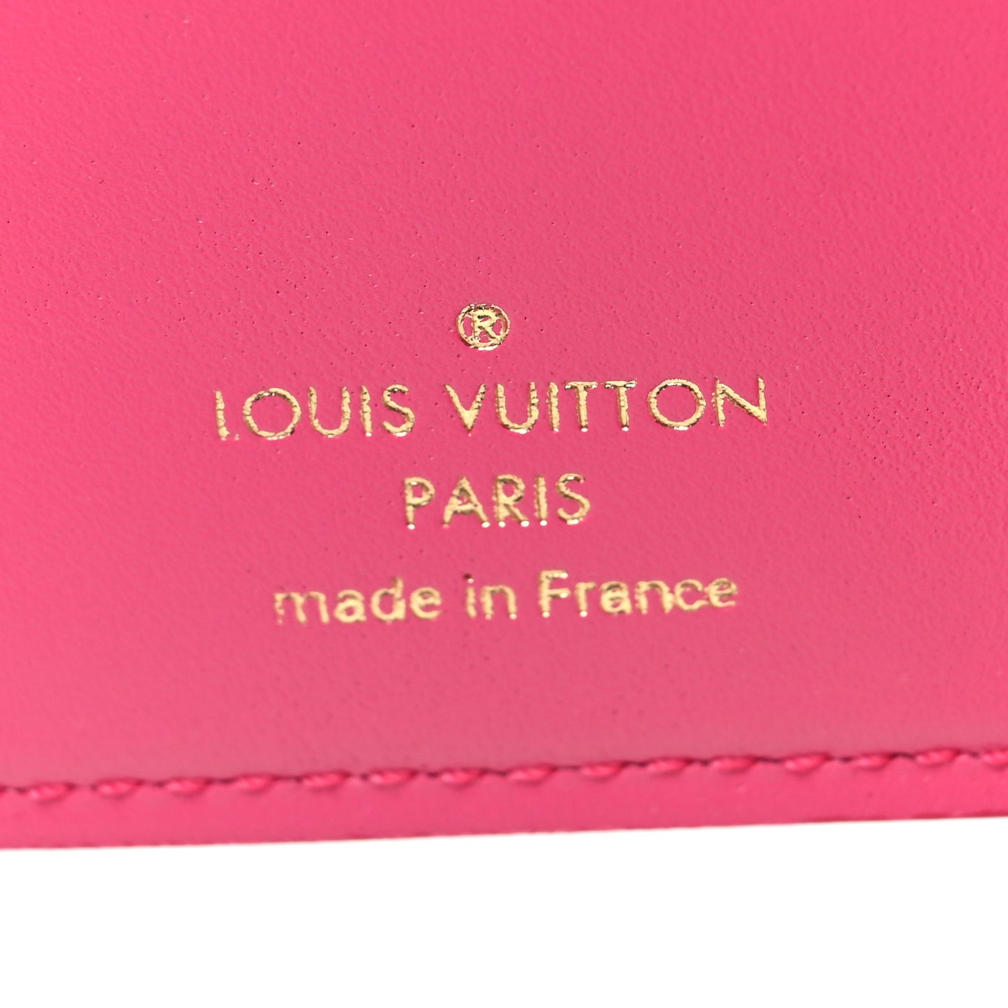 Calfskin Nanogram Embossed Lou Wallet Rose