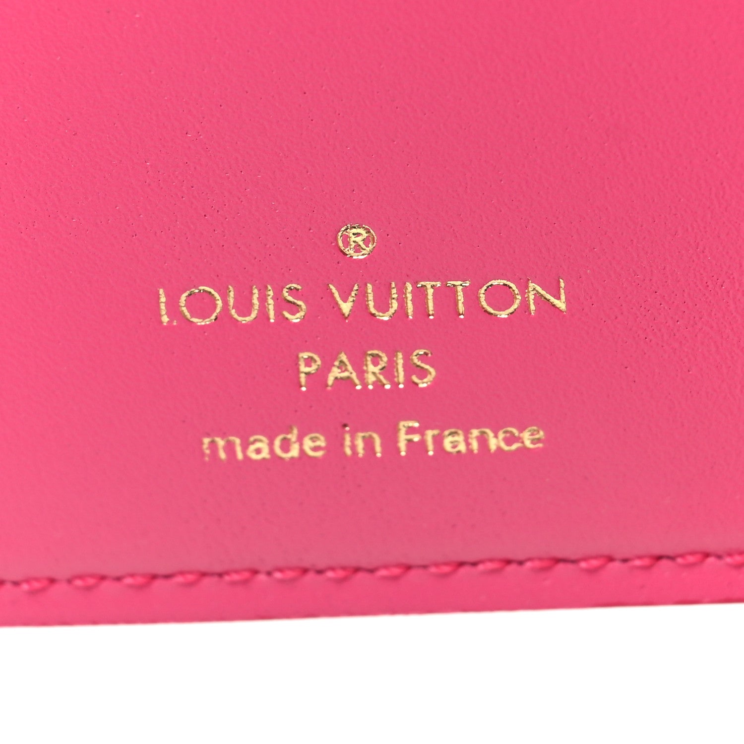 Louis Vuitton Calfskin Nanogram Embossed Lou Wallet Rose 7 of 8