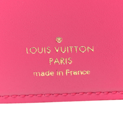 Louis Vuitton Calfskin Nanogram Embossed Lou Wallet Rose 7 of 8