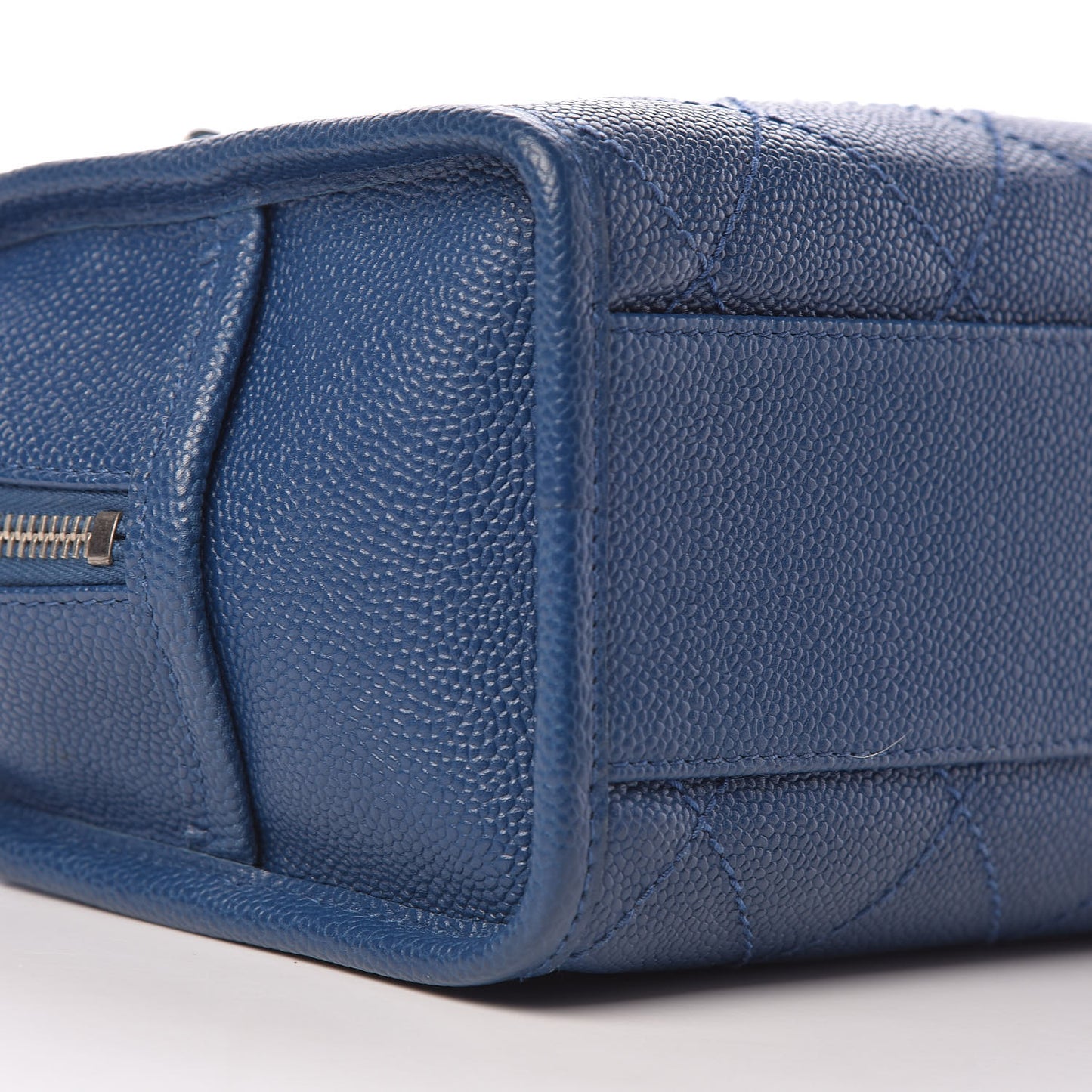 Caviar Quilted Deauville Bowling Bag Blue