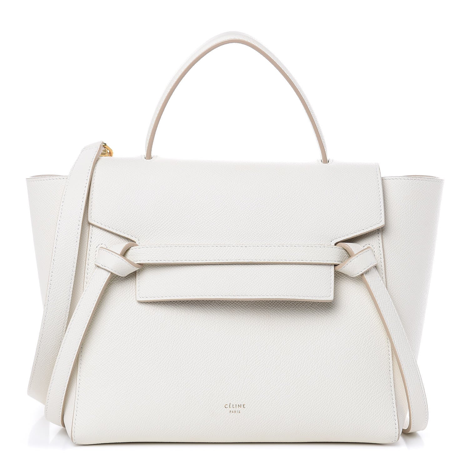 Celine Grained Calfskin Micro Belt Bag White 1 of 10