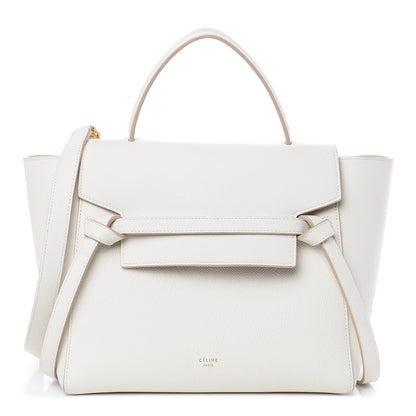 Celine Grained Calfskin Micro Belt Bag White 1 of 10