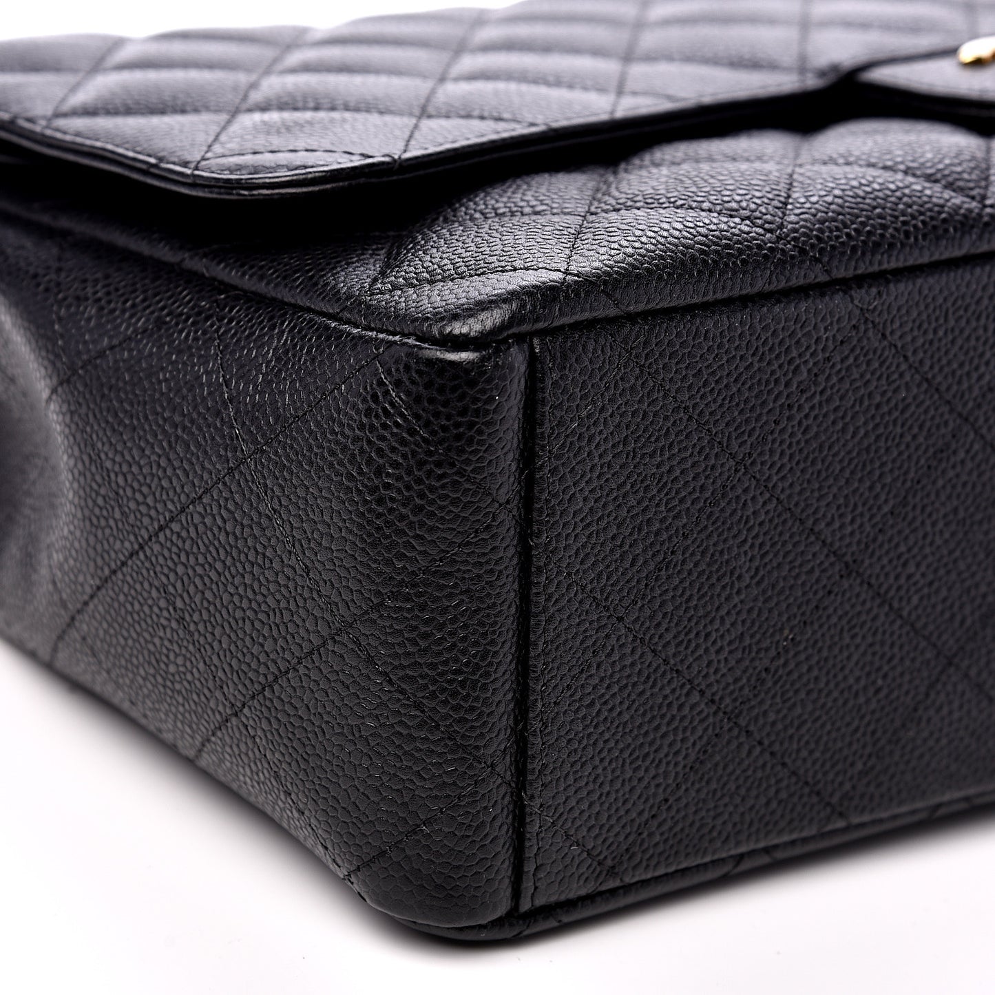 Caviar Quilted Maxi Double Flap Black