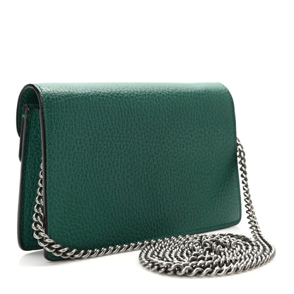 Gucci Dollar Calfskin Crystal Super Mini Dionysus Shoulder Bag Emerald 3 of 11