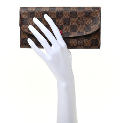 Louis Vuitton Damier Ebene Emilie Wallet Red 2 of 8