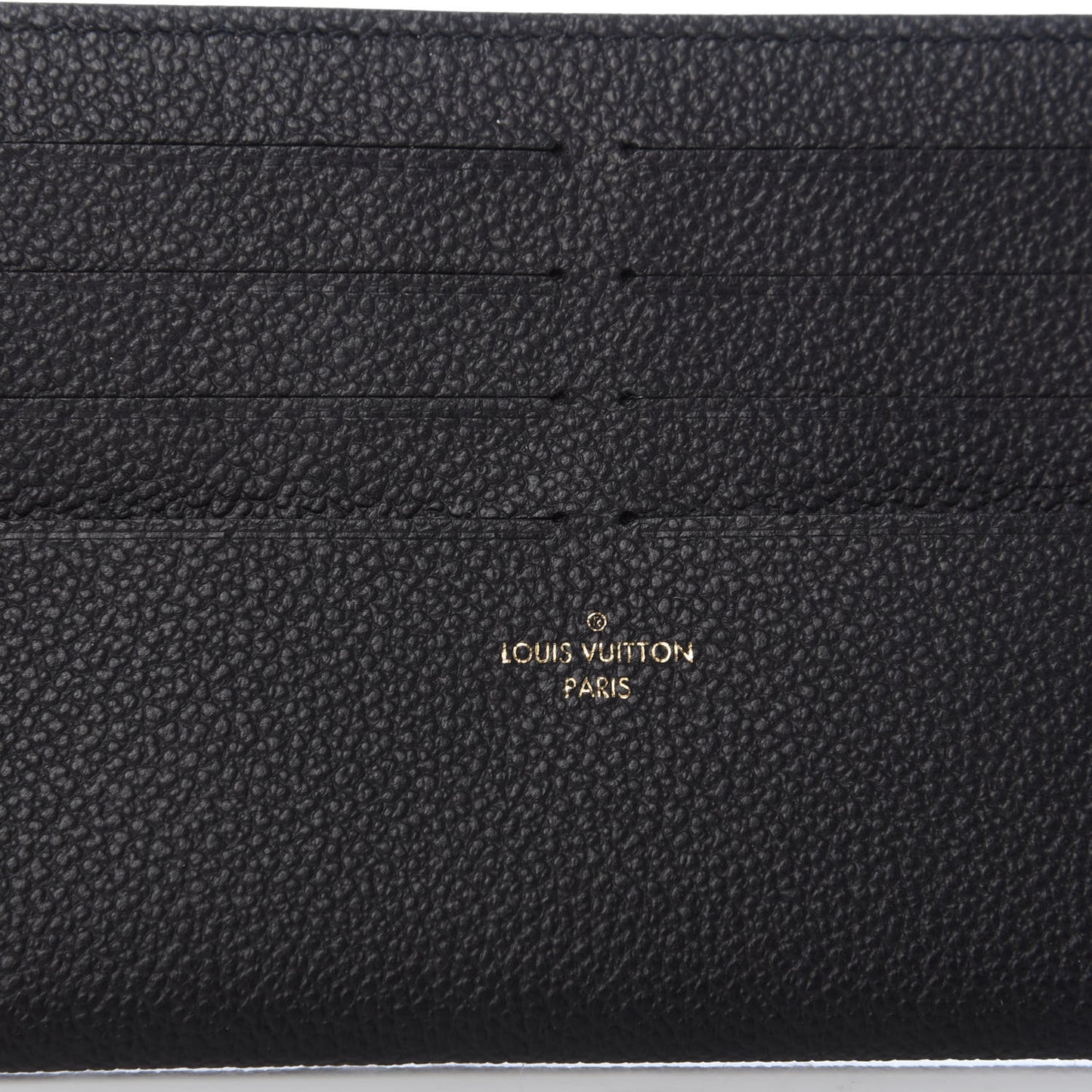 Calfskin Felicie Chain Wallet Card Holder Insert Black