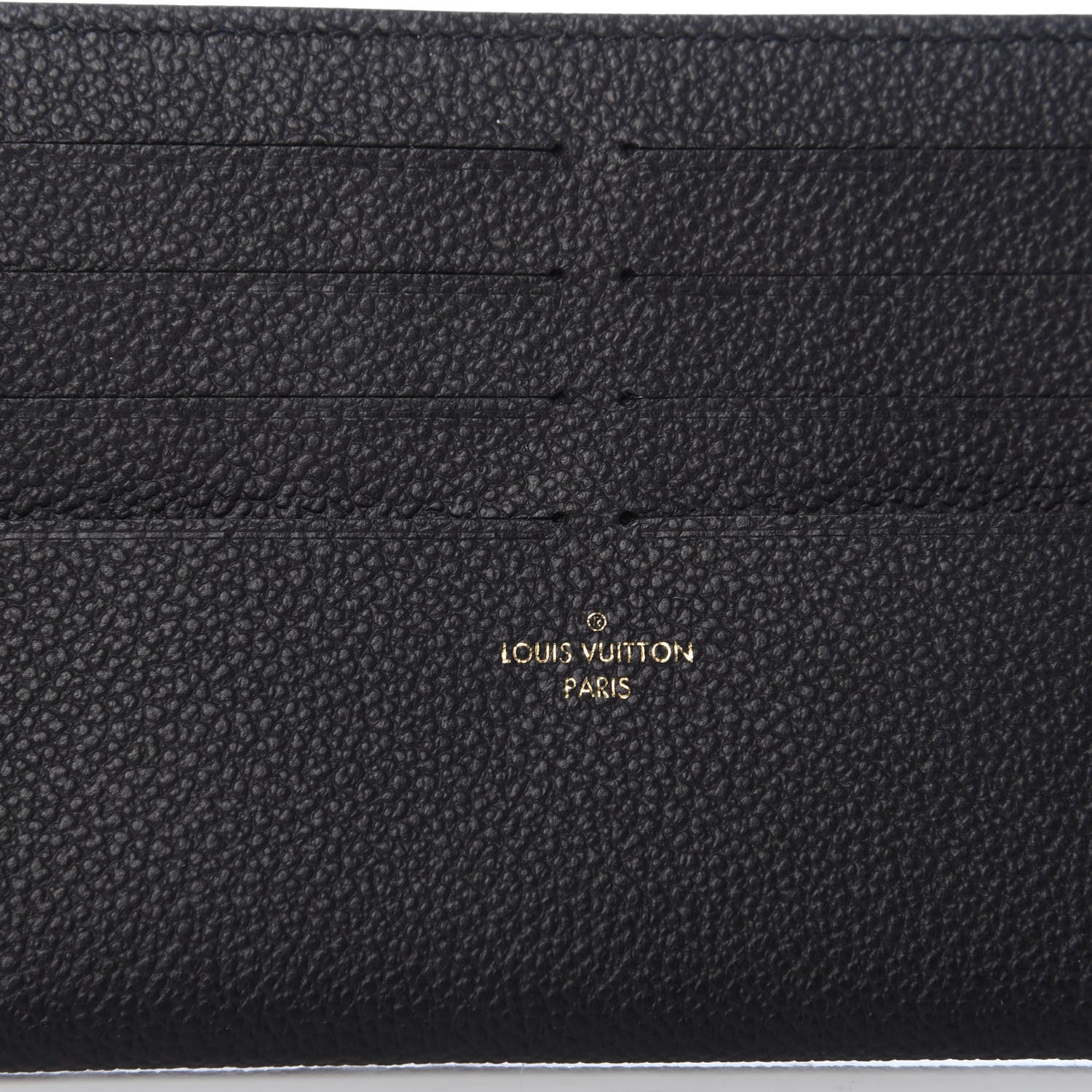 Louis Vuitton Calfskin Felicie Chain Wallet Card Holder Insert Black 6 of 6