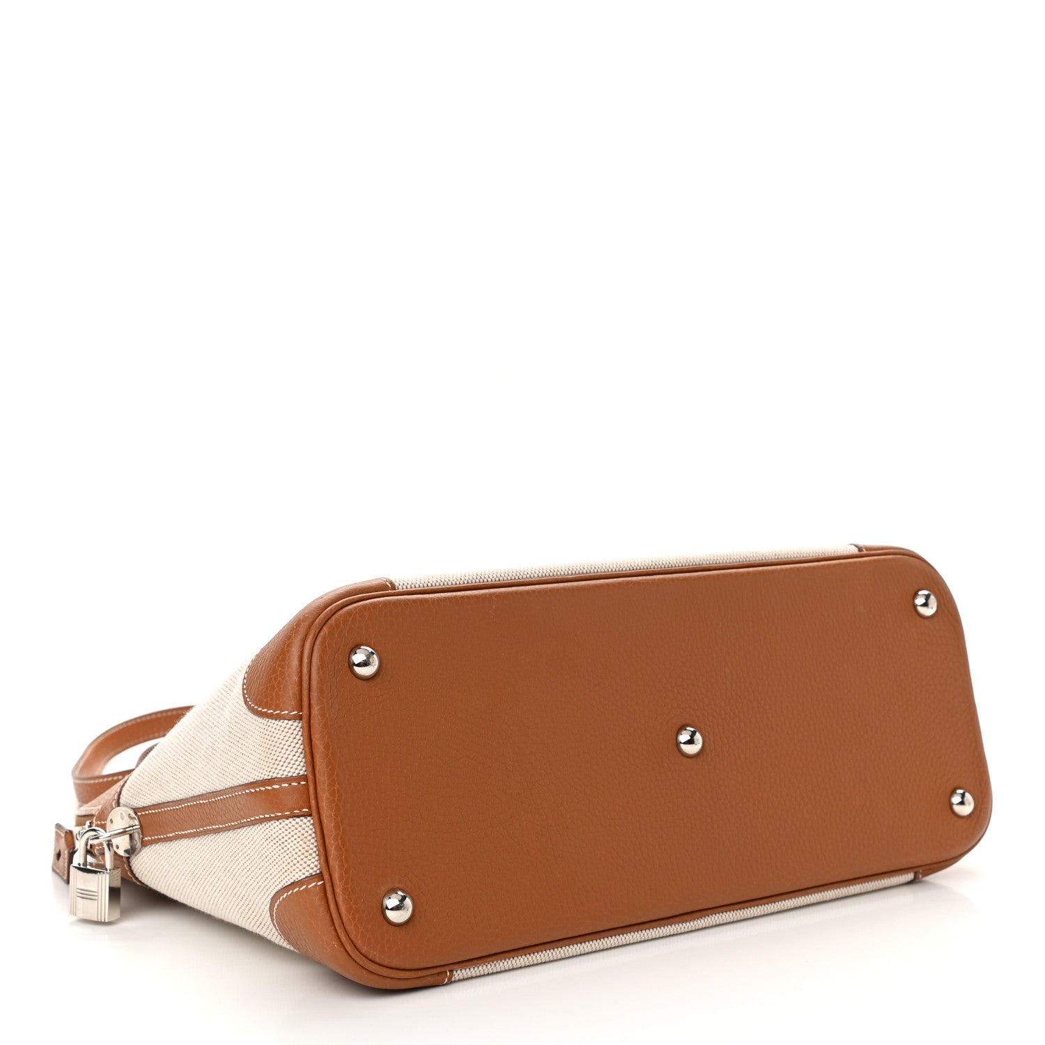 Hermes Toile De Camp Taurillon Clemence Bolide 35 Gold 4 of 10
