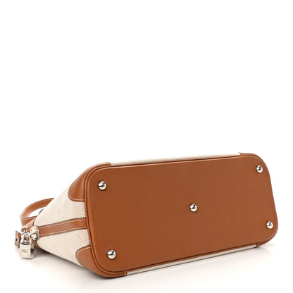 Hermes Toile De Camp Taurillon Clemence Bolide 35 Gold 4 of 10