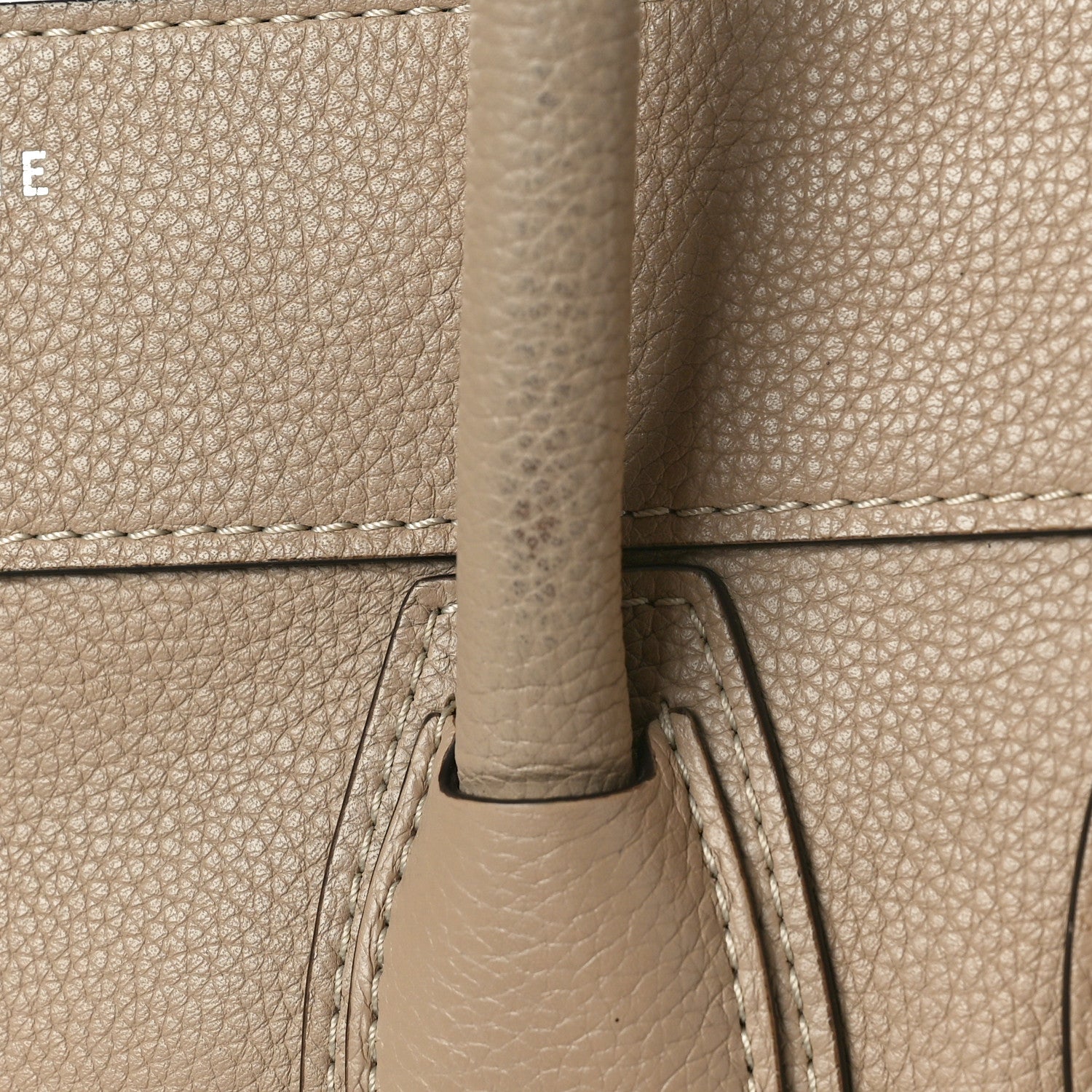 Celine Drummed Calfskin Mini Luggage Dune 12 of 12