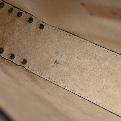 Valentino Garavani Pebbled Calfskin Onyx Medium Guitar Strap Rockstud Rolling Flap Saddle Bag Ivory 11 of 13