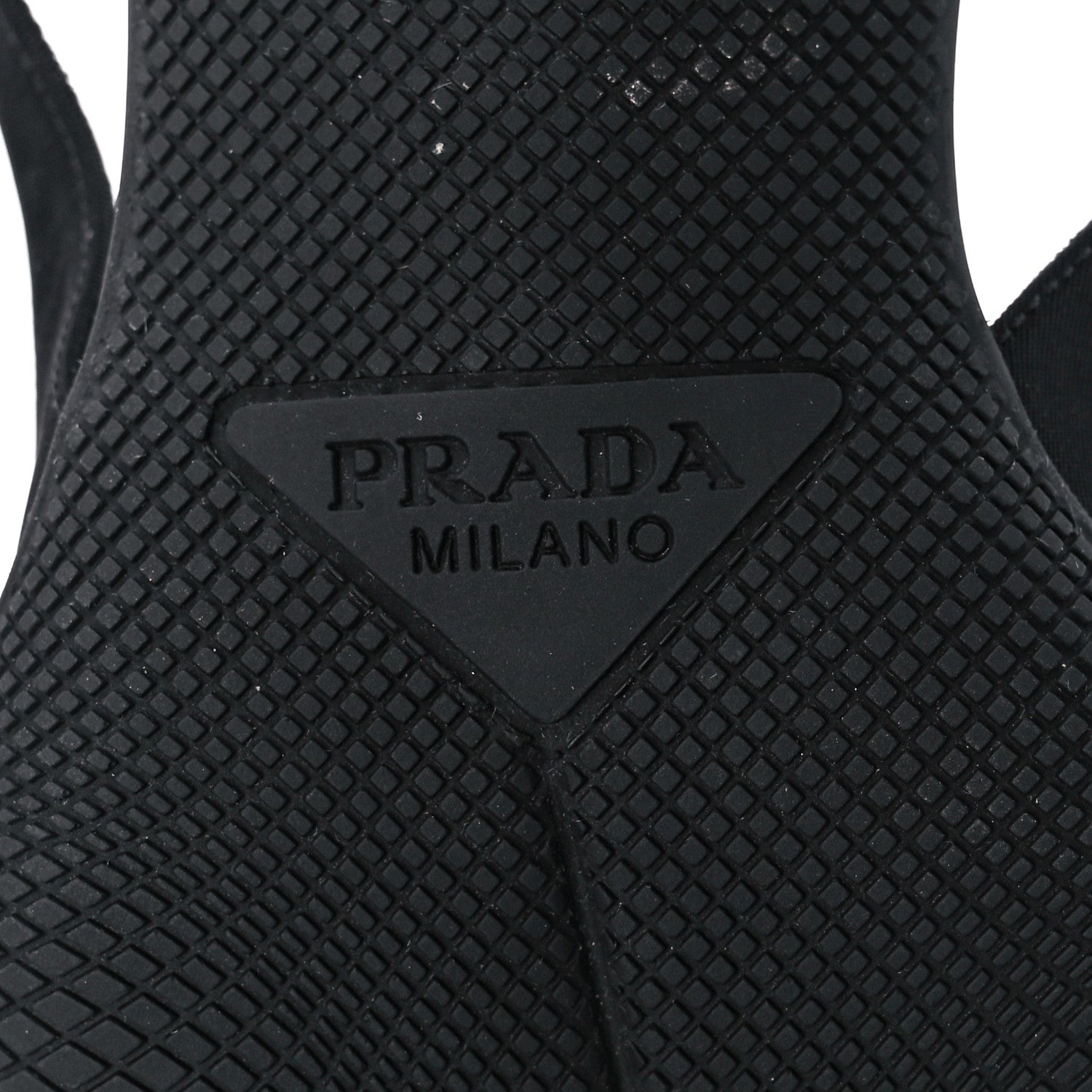 Prada Nylon Logo Pointed Toe 45mm Slingback Pumps 36.5 Black 6 of 7