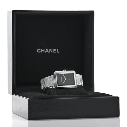 Chanel Stainless Steel 26mm Boy-friend Tweed Quartz Watch Black 5 of 5