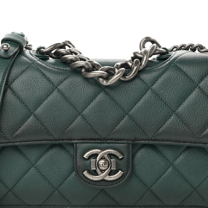 Chanel Goatskin Quilted Medium Perfect Edge Flap Green 7 of 10