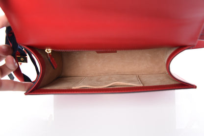 Gucci Calfskin Small Sylvie Shoulder Bag Hibiscus Red 5 of 10